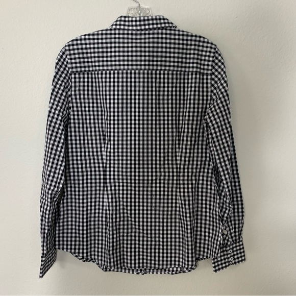 Talbots Gingham Buffalo Plaid Check Button Down Non-Iron Shirt Top size 6 - Picture 5 of 11